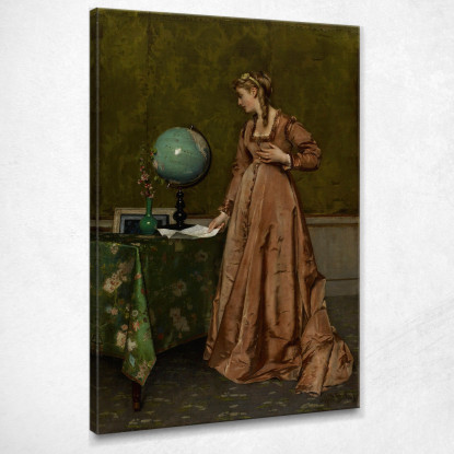 Notizie Da Lontano Alfred Stevens stal68 quadro stampato su tela