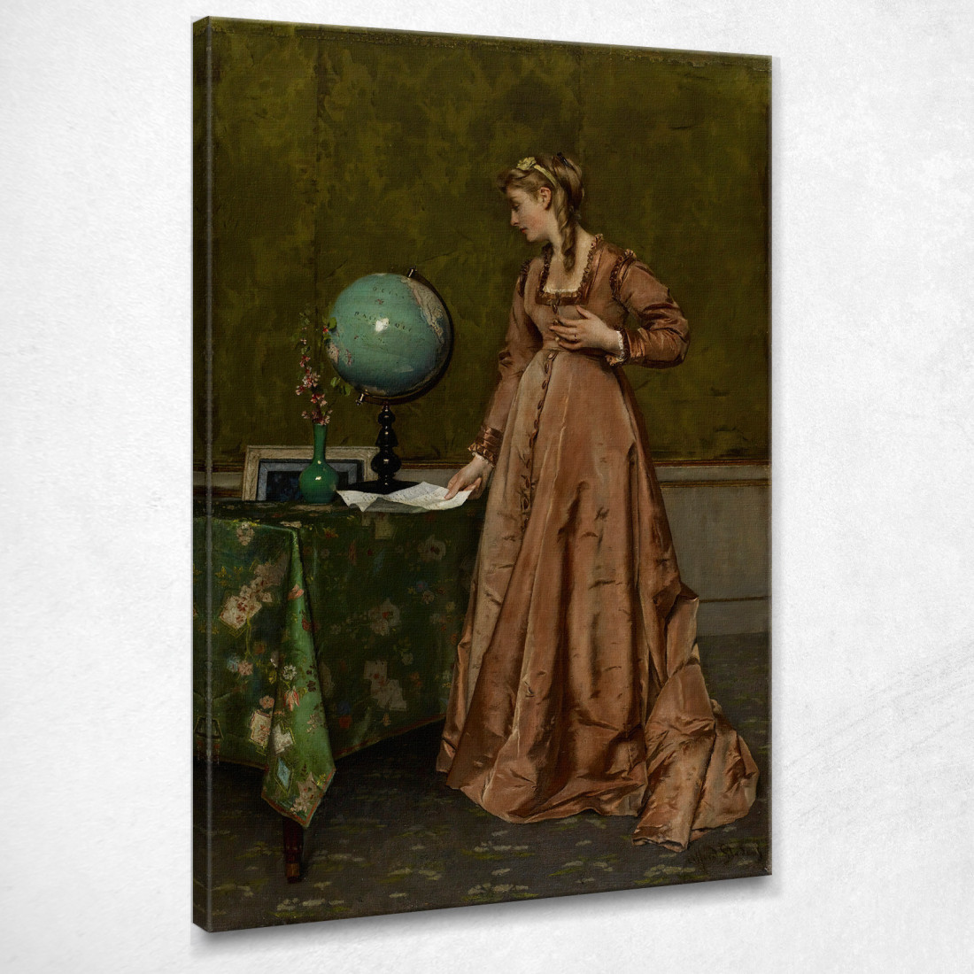 Notizie Da Lontano Alfred Stevens stal68 quadro stampato su tela Notizie Da Lontano Alfred Stevens stal68 quadro stampato su tela