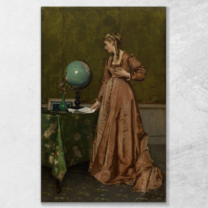 Notizie Da Lontano Alfred Stevens stal68 quadro stampato su tela