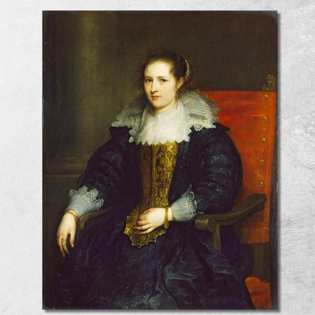 Ritratto Di Isabella Waerbeke Anthony van Dyck avd79 quadro stampato su tela Ritratto Di Isabella Waerbeke Anthony van Dyck avd79 quadro stampato su tela
