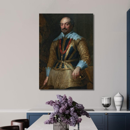 Ritratto Di Giovanni Viii Conte Di Nassau-Siegen Anthony van Dyck avd81 quadro stampato su tela