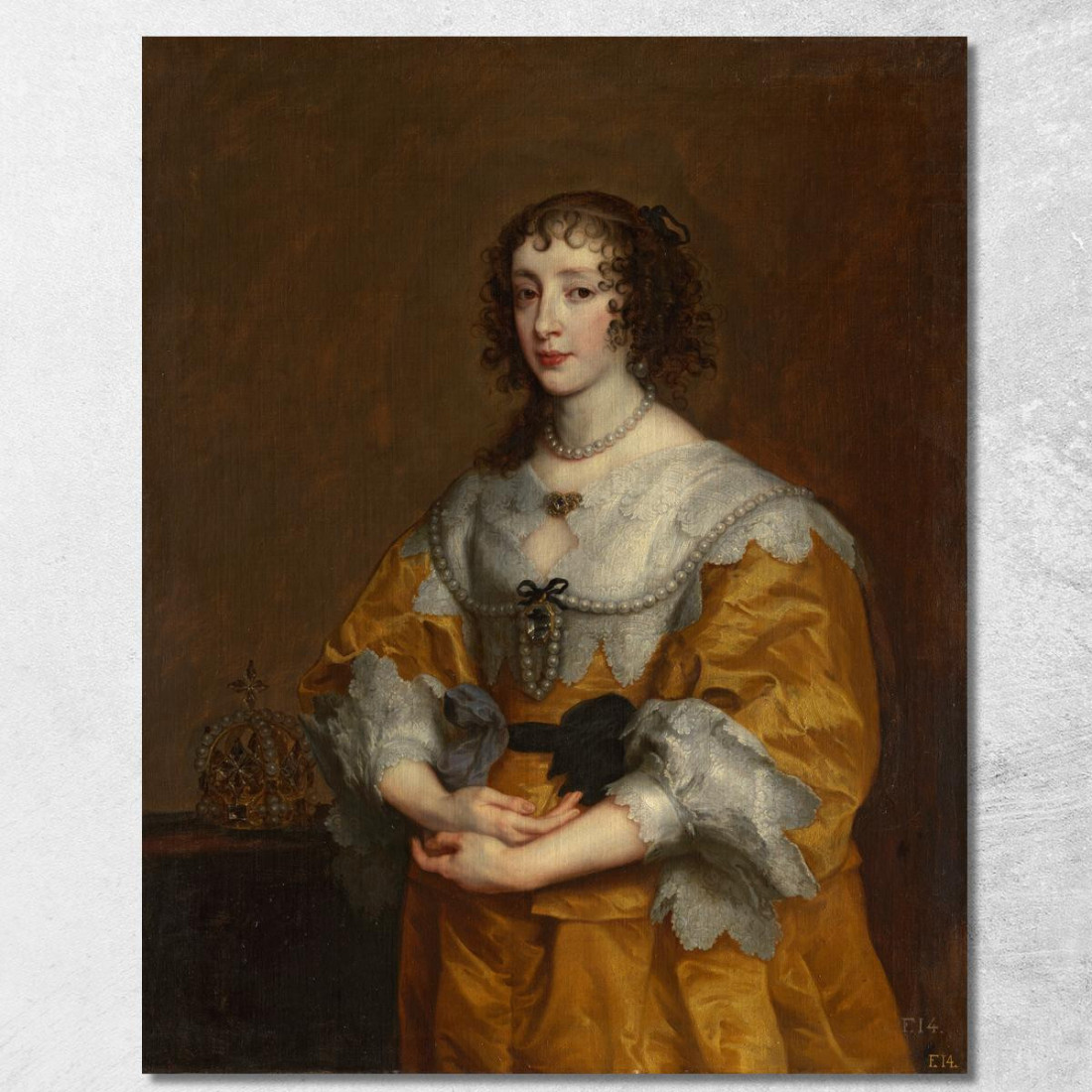 Regina Enrichetta Maria Anthony van Dyck avd94 quadro stampato su tela Regina Enrichetta Maria Anthony van Dyck avd94 quadro stampato su tela