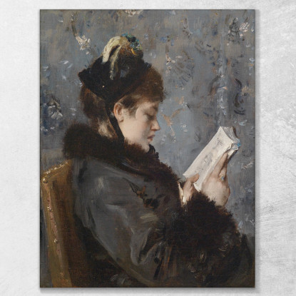 Ritratto Di Una Giovane Donna Alfred Stevens stal73 quadro stampato su tela