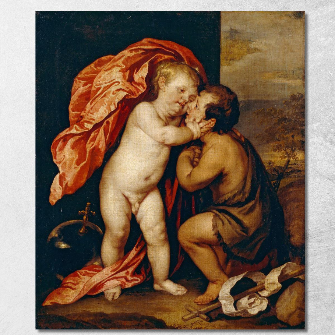I Neonati Cristo E San Giovanni Battista Anthony van Dyck avd115 quadro stampato su tela I Neonati Cristo E San Giovanni Battista Anthony van Dyck avd115 quadro stampato su tela