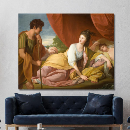 Cimone E Ifigenia Benjamin West bwt13 quadro stampato su tela