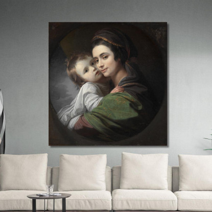 Elizabeth Shewell West E Suo Figlio Raphael Benjamin West bwt19 quadro stampato su tela