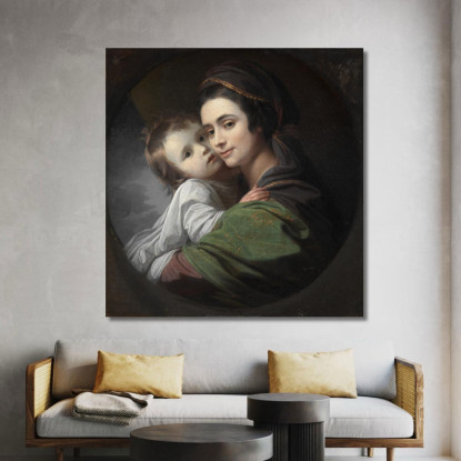 Elizabeth Shewell West E Suo Figlio Raphael Benjamin West bwt19 quadro stampato su tela