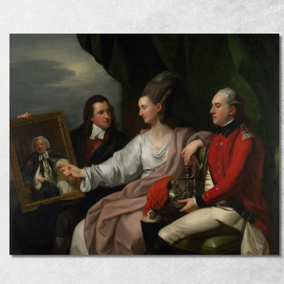 Gruppo Di Ritratti Della Famiglia Drummond Benjamin West bwt44 quadro stampato su tela