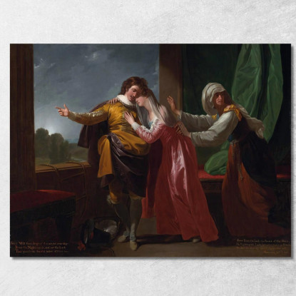 Romeo E Giulietta Benjamin West bwt51 quadro stampato su tela