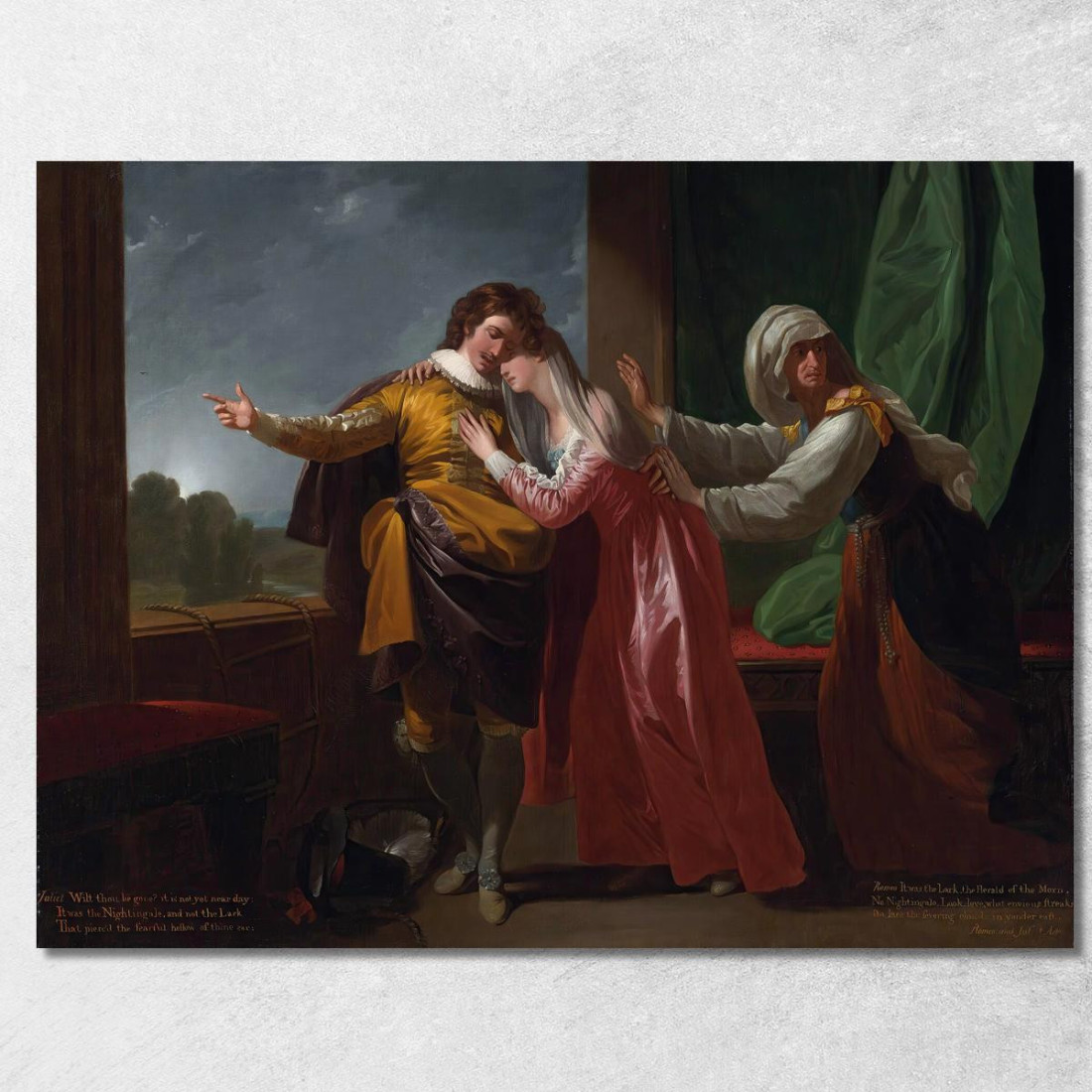 Romeo E Giulietta Benjamin West bwt51 quadro stampato su tela Romeo E Giulietta Benjamin West bwt51 quadro stampato su tela