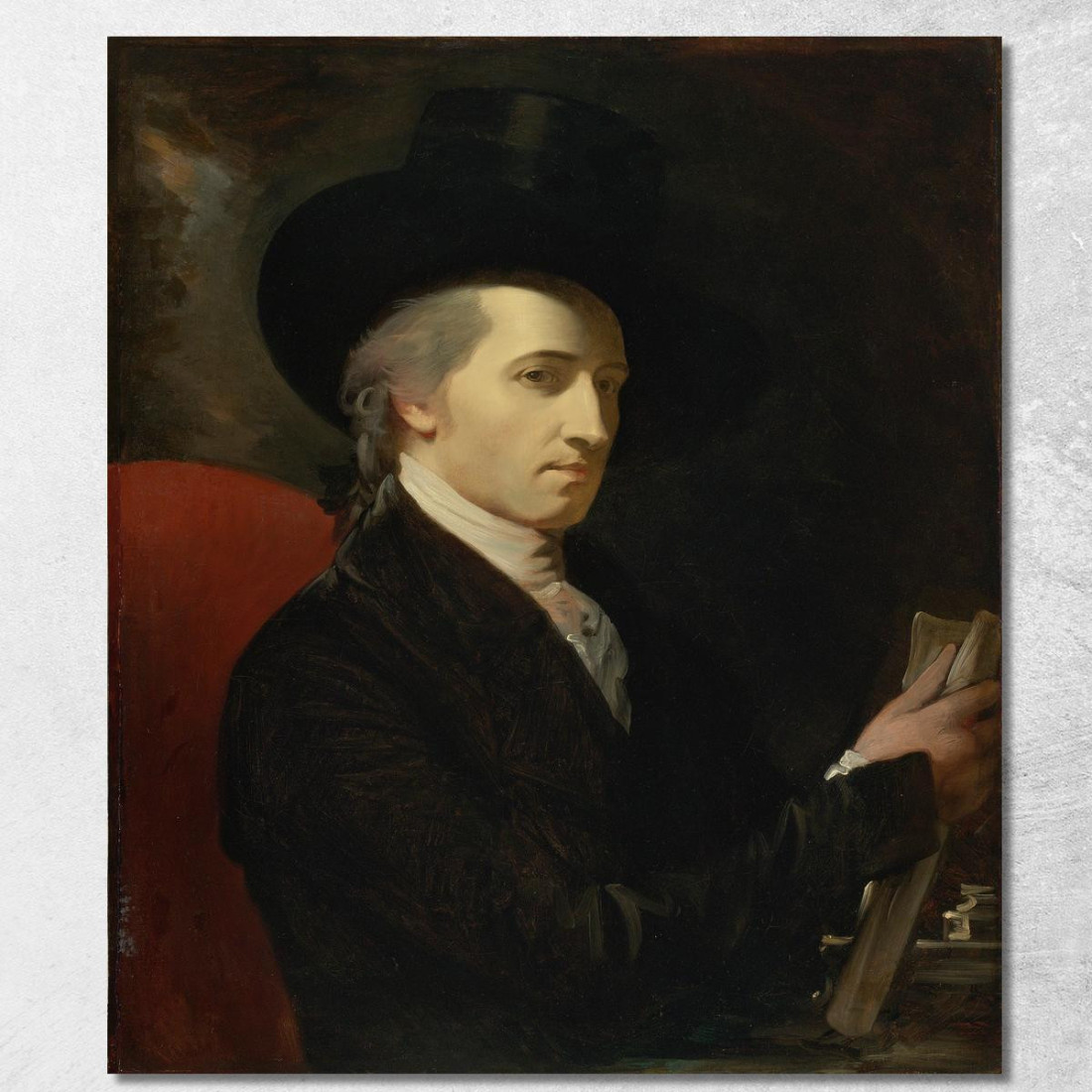 Autoritratto Dell'Artista Benjamin West bwt52 quadro stampato su tela