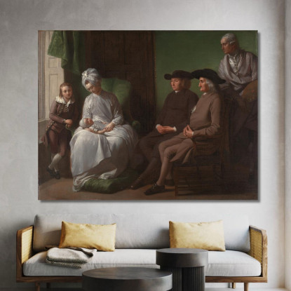 L'Artista E La Sua Famiglia Benjamin West bwt58 quadro stampato su tela