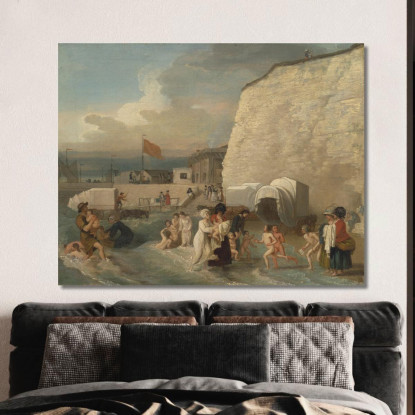 Il Luogo Di Balneazione A Ramsgate Benjamin West bwt61 quadro stampato su tela