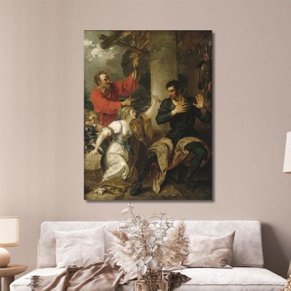 La Damigella E Orlando Benjamin West bwt63 quadro stampato su tela