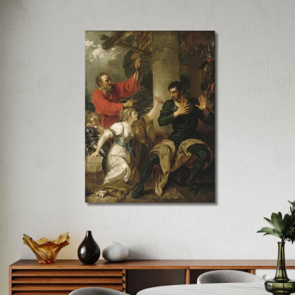 La Damigella E Orlando Benjamin West bwt63 quadro stampato su tela