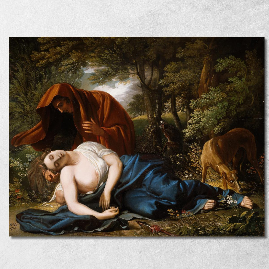 La Morte Di Procri Benjamin West bwt66 quadro stampato su tela