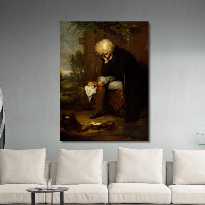 Il Pellegrino Piange Il Suo Asino Morto Benjamin West bwt71 quadro stampato su tela