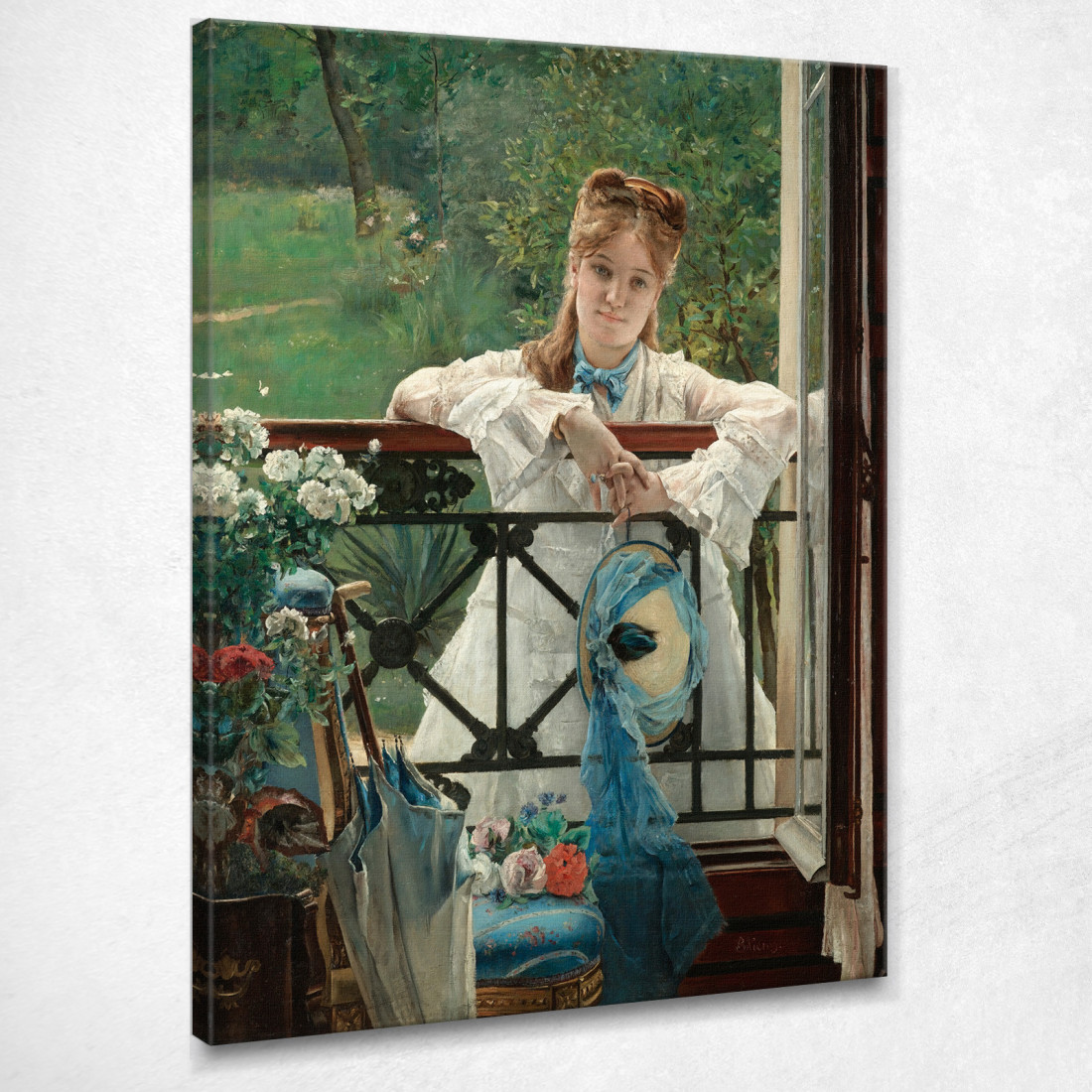 Un Fiordaliso Il Nastro Azzurro Alfred Stevens stal93 quadro stampato su tela Un Fiordaliso Il Nastro Azzurro Alfred Stevens stal93 quadro stampato su tela