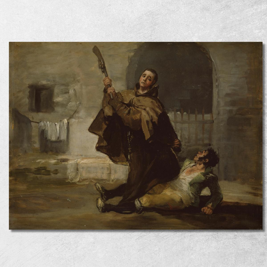 Frate Pedro Colpisce El Maragato Con Il Calcio Della Pistola Francisco de Goya fgy22 quadro stampato su tela Frate Pedro Colpisce El Maragato Con Il Calcio Della Pistola Francisco de Goya fgy22 quadro stampato su tela