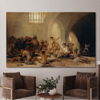 Manicomio Francisco de Goya fgy32 quadro stampato su tela