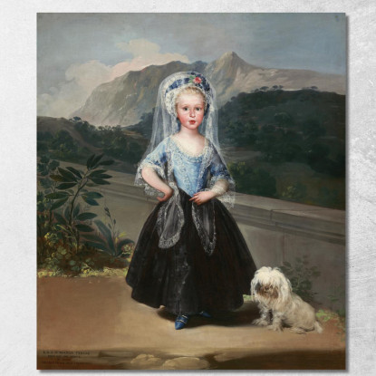 María Teresa De Borbón Y Vallabriga Poi Contessa Di Chinchón Francisco de Goya fgy36 quadro stampato su tela