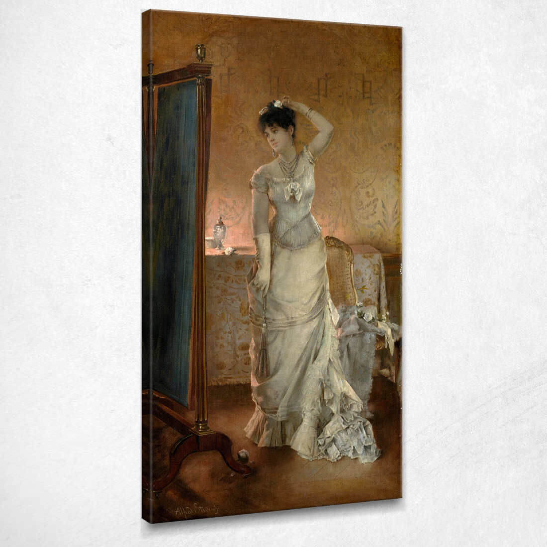 Inverno Alfred Stevens stal98 quadro stampato su tela Inverno Alfred Stevens stal98 quadro stampato su tela