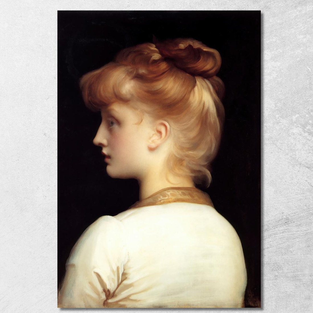 Una Ragazza Frederic Leighton flg3 quadro stampato su tela Una Ragazza Frederic Leighton flg3 quadro stampato su tela