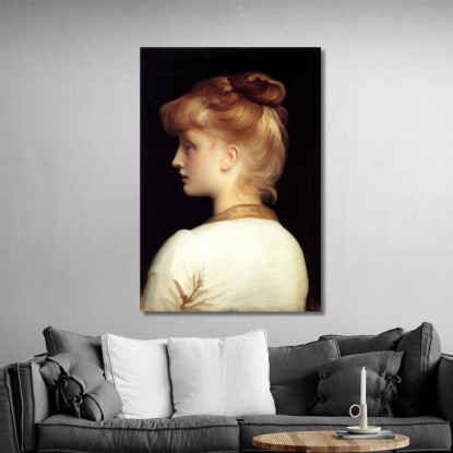 Una Ragazza Frederic Leighton flg3 quadro stampato su tela