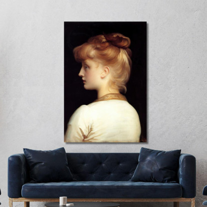Una Ragazza Frederic Leighton flg3 quadro stampato su tela