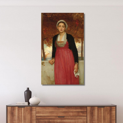 Giallo Frederic Leighton flg5 quadro stampato su tela