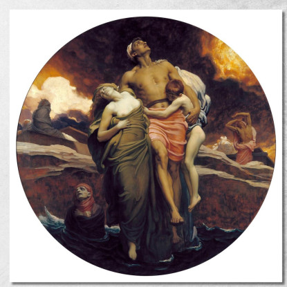 E Il Mare Restituì I Morti Che Conteneva Frederic Leighton flg6 quadro stampato su tela