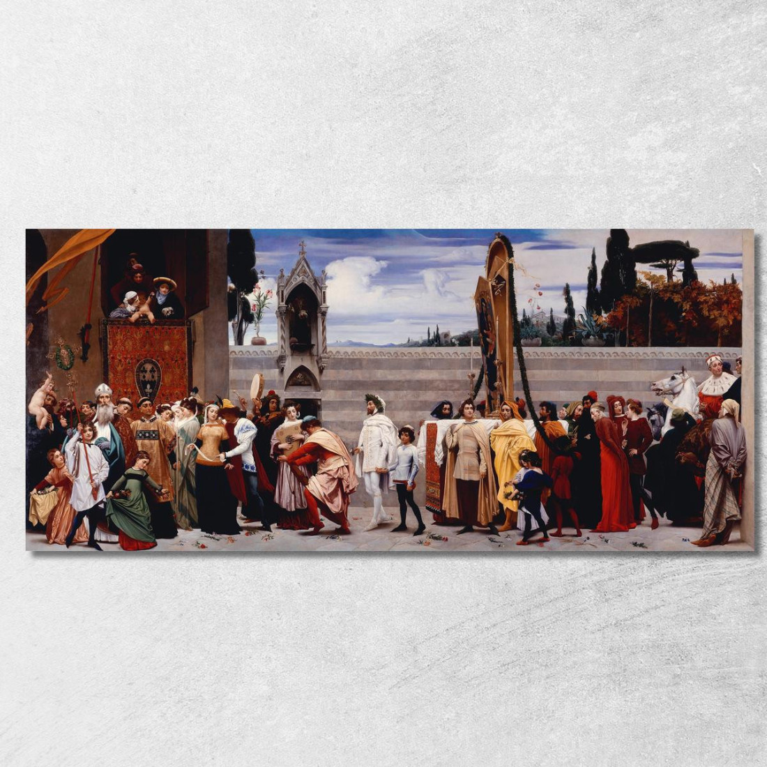 La Madonna Portata In Processione Di Cimabue Frederic Leighton flg12 quadro stampato su tela La Madonna Portata In Processione Di Cimabue Frederic Leighton flg12 quadro stampato su tela
