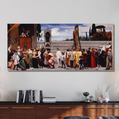 La Madonna Portata In Processione Di Cimabue Frederic Leighton flg12 quadro stampato su tela