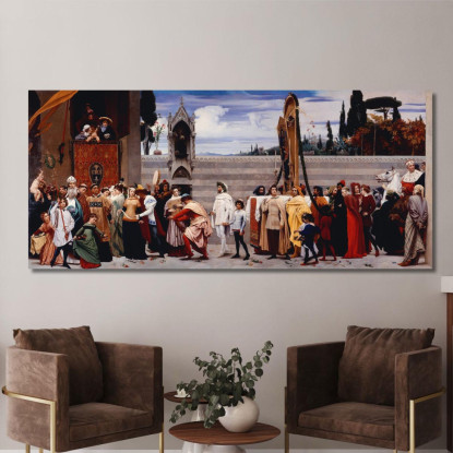 La Madonna Portata In Processione Di Cimabue Frederic Leighton flg12 quadro stampato su tela