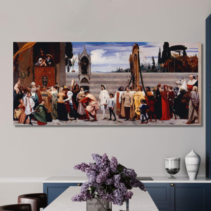 La Madonna Portata In Processione Di Cimabue Frederic Leighton flg12 quadro stampato su tela