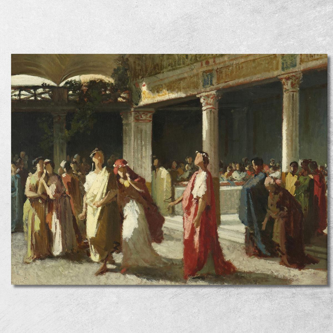 Scena Drammatica In Un Tribunale Frederic Leighton flg16 quadro stampato su tela Scena Drammatica In Un Tribunale Frederic Leighton flg16 quadro stampato su tela