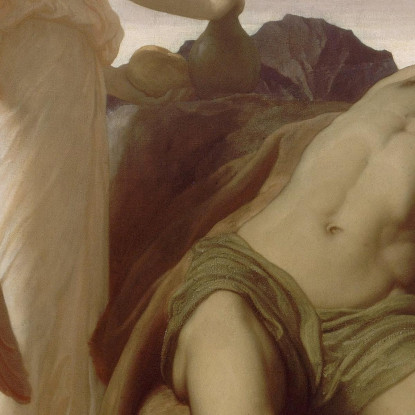 Elia Nel Deserto Frederic Leighton flg18 quadro stampato su tela
