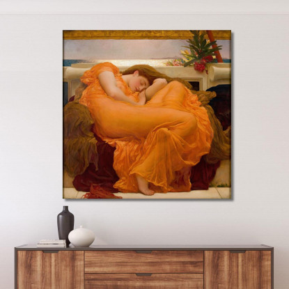 Giugno Fiammeggiante Frederic Leighton flg20 quadro stampato su tela
