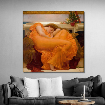 Giugno Fiammeggiante Frederic Leighton flg20 quadro stampato su tela