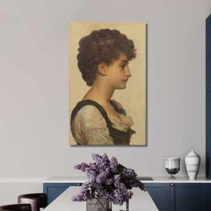 Testa Di Ragazza Frederic Leighton flg26 quadro stampato su tela