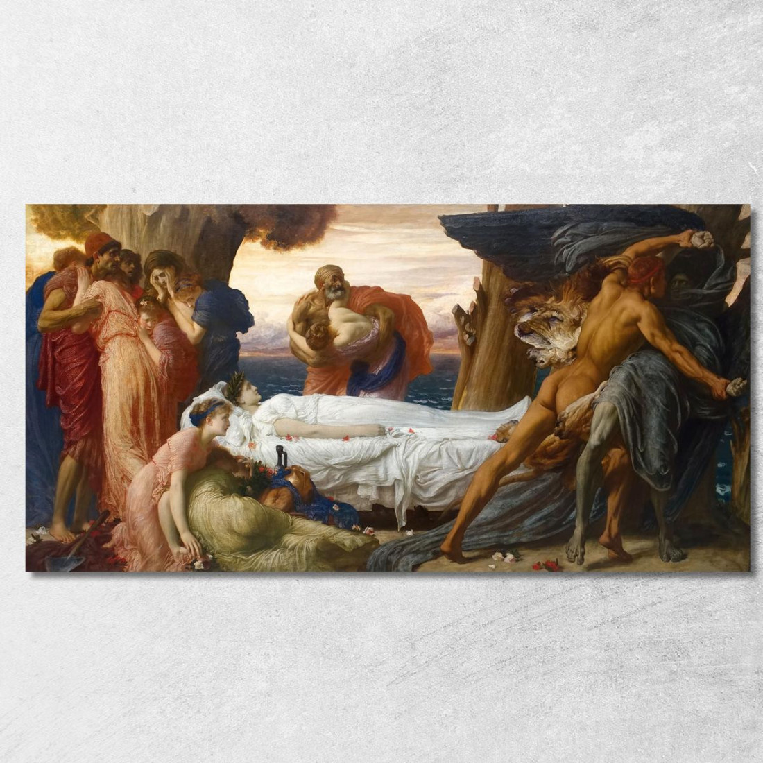Ercole Lotta Con La Morte Per Il Corpo Di Alcesti Frederic Leighton flg27 quadro stampato su tela Ercole Lotta Con La Morte Per Il Corpo Di Alcesti Frederic Leighton flg27 quadro stampato su tela
