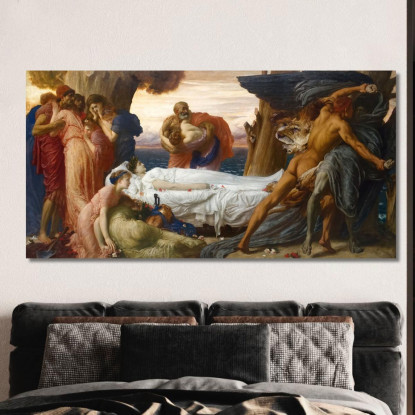 Ercole Lotta Con La Morte Per Il Corpo Di Alcesti Frederic Leighton flg27 quadro stampato su tela