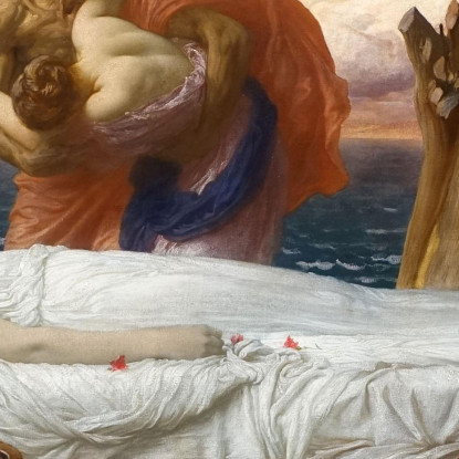 Ercole Lotta Con La Morte Per Il Corpo Di Alcesti Frederic Leighton flg27 quadro stampato su tela