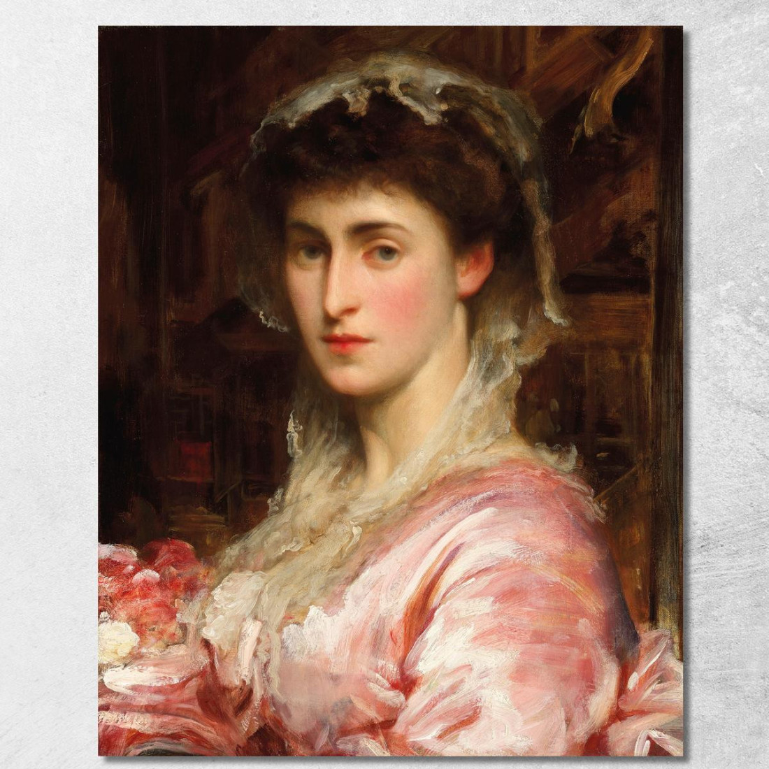 Ritratto Di Maggio Sartoris Frederic Leighton flg50 quadro stampato su tela Ritratto Di Maggio Sartoris Frederic Leighton flg50 quadro stampato su tela