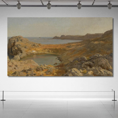 Baia Di San Paolo A Lindos Rodi Frederic Leighton flg54 quadro stampato su tela