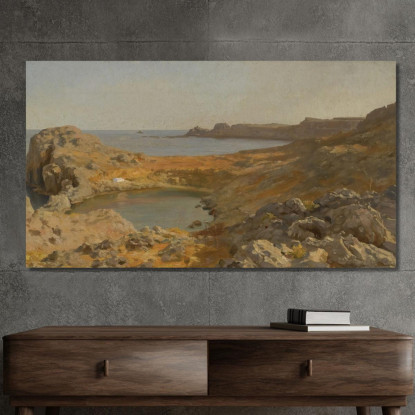 Baia Di San Paolo A Lindos Rodi Frederic Leighton flg54 quadro stampato su tela