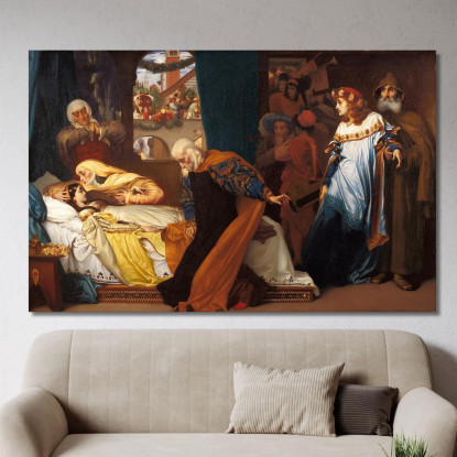 La Finta Morte Di Giulietta Frederic Leighton flg57 quadro stampato su tela