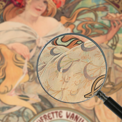 Poster Di Wafer Alla Vaniglia Alphonse Mucha amu10 quadro stampato su tela