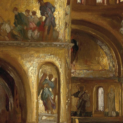L'Interno Della Basilica Di San Marco Venezia Frederic Leighton flg59 quadro stampato su tela