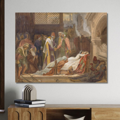 La Riconciliazione Dei Montecchi E Dei Capuleti Frederic Leighton flg61 quadro stampato su tela